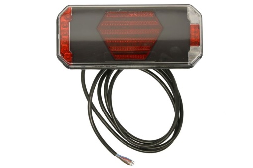 Stop spate stanga (LED, 12/24V, cu intermitent, cu far ceață, lumina de marșarier, cu stop, lumină de parcare, reflector, semnalizator dinamic, lungime cablu: 2m)