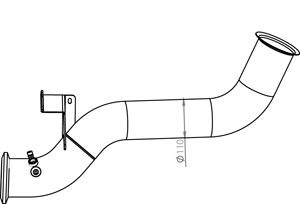 Teava esapament (diametru:110mm, lungime:980mm) potrivit MAN EURO 4