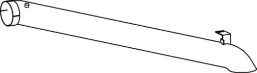 Teava esapament (lungime:1568mm) EURO 4 potrivit MERCEDES CITARO (O 530), INTEGRO (O 550), TOURISMO (O 350); SETRA 400 OM457.934-OM457.974 01.98-