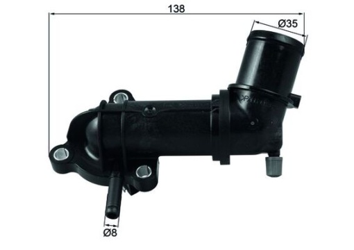 Termostat lichid racire (88°C, in carcasa) potrivit ALFA ROMEO 159, BRERA, GIULIETTA, MITO, SPIDER; CHEVROLET MALIBU; FIAT BRAVO II, DOBLO, DOBLO CARGO, DUCATO, FREEMONT 1.6D/1.9D/2.0D 06.06-