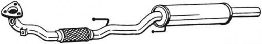 Toba esapament intermediara potrivit SEAT CORDOBA, IBIZA III, IBIZA IV, IBIZA IV SC, IBIZA IV ST, IBIZA IV/HATCHBACK, TOLEDO IV; SKODA FABIA I, FABIA I PRAKTIK 1.2/1.2LPG 07.01-