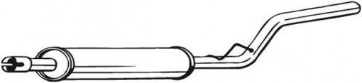 Toba esapament intermediara potrivit VW CADDY III, CADDY III/MINIVAN 2.0D 03.04-08.10