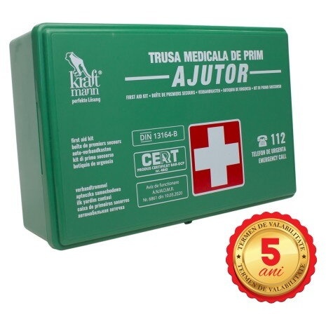 Trusă medicală auto de prim ajutor Kraftmann
