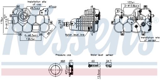 Vas expansiune racire potrivit JAGUAR F-PACE, XE, XF II, XF SPORTBRAKE 03.15- - Img 1