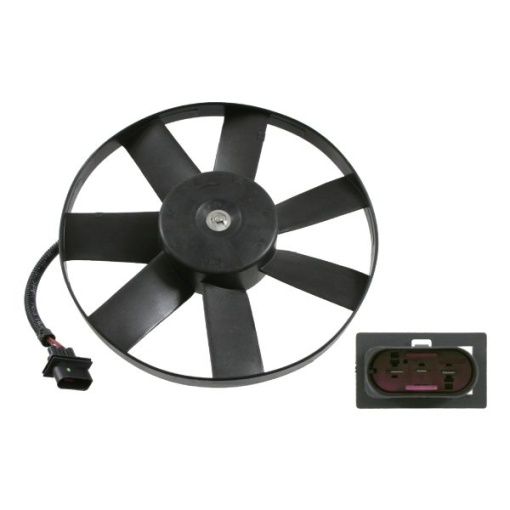 Ventilator radiator potrivit AUDI A3, TT; SEAT CORDOBA, IBIZA III, LEON, TOLEDO II; SKODA FABIA I, FABIA I PRAKTIK, FABIA II, OCTAVIA I, OCTAVIA I/KOMBI, ROOMSTER 1.0-2.0CNG 09.96-05.15