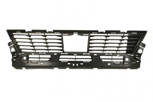 Acoperire bara fata (Mijloc, cu gauri pentru senzorii de parcare, plastic, negru) potrivit PEUGEOT 3008 05.16- 05.16-