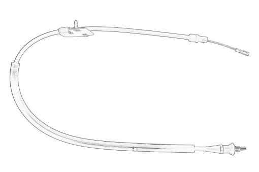 Cablu frana mana Spate Dreapta potrivit JEEP COMMANDER, GRAND CHEROKEE III 3.0-6.1 10.04-