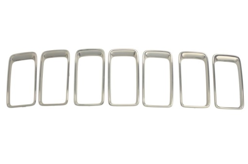 Cadru grila fata (crom satinat; set, plastic) potrivit JEEP GRAND CHEROKEE IV 07.13-