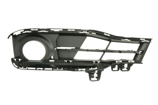 Capac bara fata Stanga cu un loc dunga, SPORT, cu locas lampa ceata, plastic, negru potrivit BMW 3 F30, F80, 3 F31 11.11-06.19 09.14-06.17