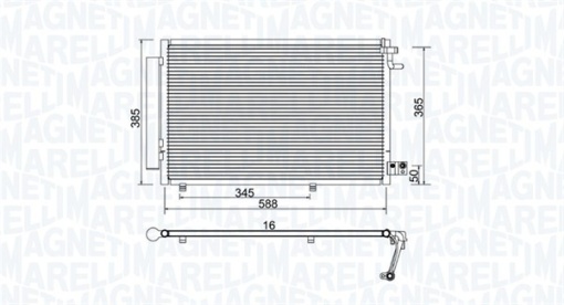 Condensator climatizare (cu uscator) potrivit FORD FIESTA VI 1.25-1.6 06.08-01.18