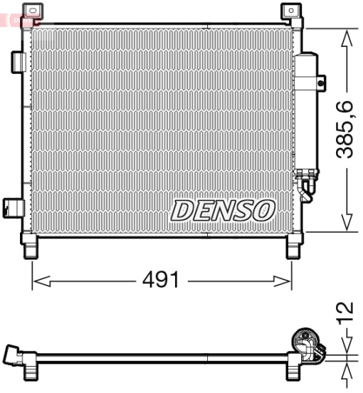 Condensator climatizare (cu uscator) potrivit NISSAN NOTE 1.2 08.12-