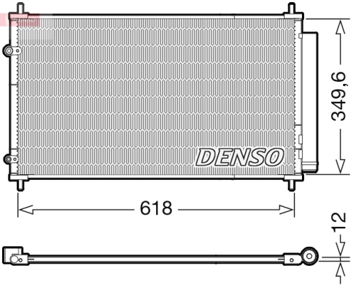 Condensator climatizare (cu uscator) potrivit TOYOTA YARIS 1.5H 04.15-03.17