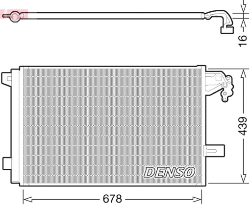 Condensator climatizare (cu uscator) potrivit VW CALIFORNIA T5 CAMPER, MULTIVAN T5, TRANSPORTER T5 2.0/2.0CNG/2.0D 11.03-08.15