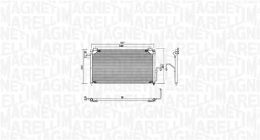 Condensator climatizare potrivit MAZDA 323 F VI, 323 S VI 1.3-2.0D 09.98-05.04