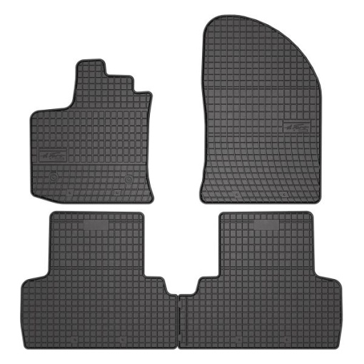 Covoras podea cauciuc FROGUM Rubber, 4 buc. BASIC, fata/spate, set, culoare negru, potrivit DACIA LODGY 03.12-, Station wagon