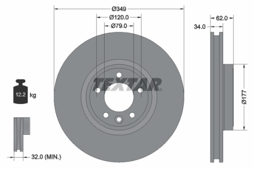Disc frana Fata Dreapta/Stanga potrivit LAND ROVER DISCOVERY V, RANGE ROVER IV, RANGE ROVER SPORT II 2.0-5.0 08.12-