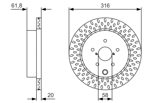 Disc frana Spate Dreapta/Stanga potrivit SUBARU IMPREZA, WRX 2.5 01.08-