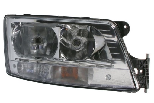 Far dreapta (2*H7/LED/PY21W, electric, cu motor, culoare insert: crom platinat, culoare indicator: transparent) potrivit MAN TGX I 06.06-09.21 - Img 1