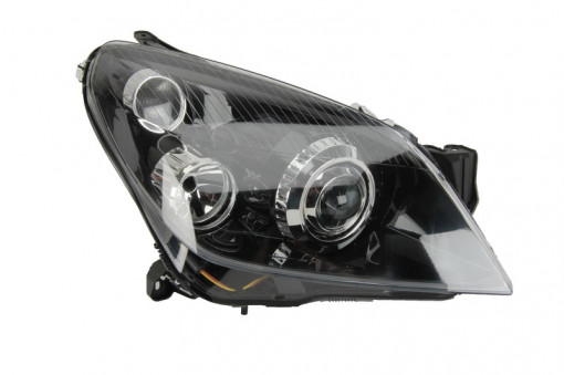 Far Dreapta (D2S/H1, electric, cu motor, culoare insertie: negru, culoare semnalizator: galben) potrivit OPEL ASTRA H, ASTRA H GTC, ASTRA H/KOMBI