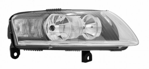 Far dreapta (H1/H7, reglaj electric, fundal cromat) AUDI A6 2004-2011
