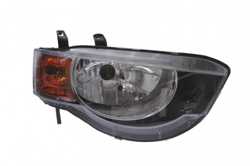 Far Dreapta (H4, electric, cu motor, culoare insertie: negru, culoare semnalizator: galben) potrivit MITSUBISHI COLT VI