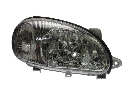 Far Dreapta (H4, electric, fara motoras, culoare insert: cromat, culoare semnalizator: alb) potrivit DAEWOO LANOS; FSO LANOS -12.00