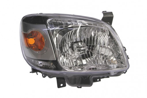 Far Dreapta (H4, electric, fara motoras, culoare insertie: cromat, culoare semnalizator: galben) potrivit MAZDA BT-50