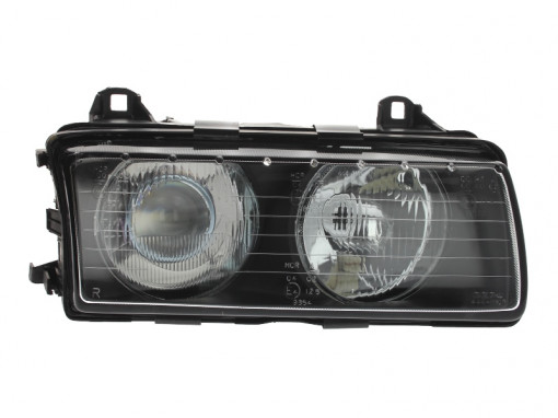 Far Dreapta (halogen, H1/W5W, fara motoras, culoare insertie: negru) potrivit BMW 3 (E36)