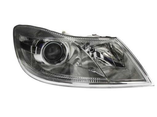 Far fata Dreapta (H1/H7, electric, cu motor, culoare insert: cromat) potrivit SKODA OCTAVIA II -06.13