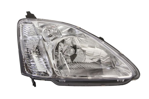 Far fata Dreapta (H4, electric, cu motor, culoare insert: cromat, culoare semnalizator: transparent) potrivit HONDA CIVIC VII -12.03