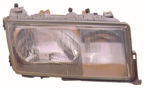 Far fata Stanga (H3/H4, electric, fara motoras, culoare insert: argintiu, culoare semnalizator: transparent) potrivit MERCEDES 190 (W201) -08.93
