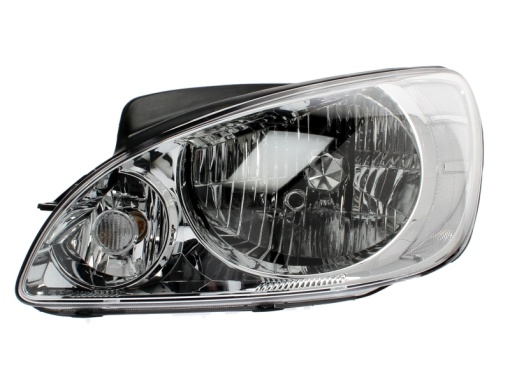 Far fata Stanga (H4, manual, fara motoras, culoare insert: cromat, culoare semnalizator: galben) potrivit HYUNDAI GETZ