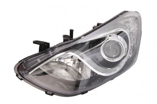 Far stanga (2*H7, reglaj electric, cu motoras, fundal cromat, fundal transparent) HYUNDAI i30, Hatchback/ Kombi 2011-2015