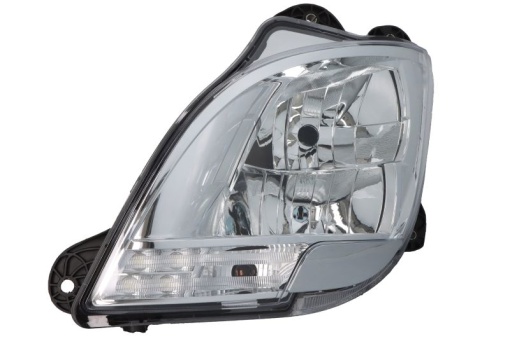 Far stanga (H1/H7/LED/PY21W, electric, fara motor, cu lumina de zi, culoare insert: crom platinat, culoare semnalizator: transparent) potrivit DAF CF, XF 106 10.12-