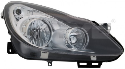 Far stanga (H1/H7, reglaj electric, fundal negru) OPEL CORSA D
