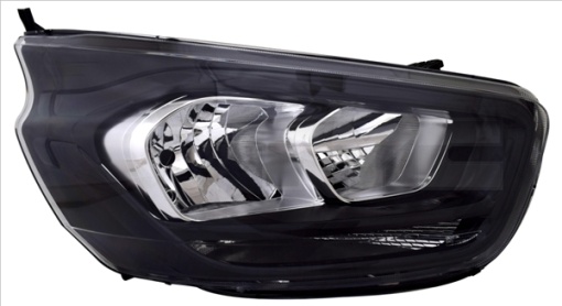 Far stanga (H15/H7, cu motor, DRL, culoare insertie: negru) potrivit FORD TRANSIT / TOURNEO CUSTOM 07.17-