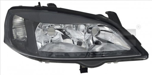 Far stanga (H7/HB3, electric, fundal negru) OPEL ASTRA G