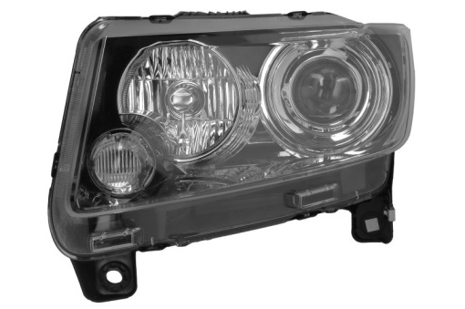 Far stanga (H9/WY21W, electric, cu motor, culoare insert: negru) potrivit JEEP COMPASS 03.11-11.16