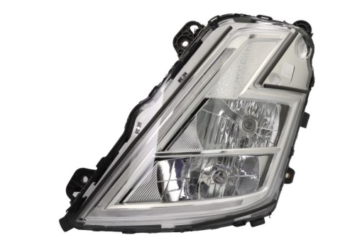 Fat stanga (H1/H7/LED, electric, cu motor, cu lumina de zi, culoare insert: crom platinat, culoare indicator: alb) potrivit VOLVO FH III, FM III 02.20-