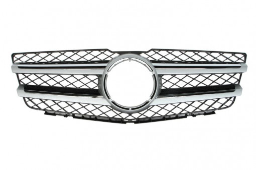 Grila radiator (2 dungi, crom/negru) potrivit MERCEDES GLK (X204) 2.2D-3.5 06.08-12.15 -05.12