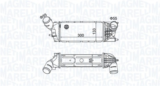 Intercooler potrivit CITROEN C5 II, C5 III; PEUGEOT 407 1.6D/2.0D 05.04-