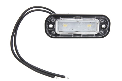 Lampa numar inmatriculare (LED, 12/24V, 30x80mm, lungime cablu: 240mm, negru, in relief)