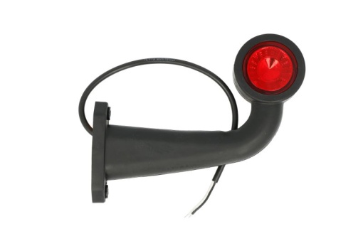 Lumina delimitare dreapta, rosu/alb, LED lungime cablu 450mm, pe brațul lung, 12/24V