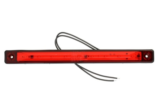 Lumina delimitare stanga/dreapta, forma: dreptunghiular, rosu, LED, inaltime 24mm; latime 254mm; adancime 18mm lungime cablu 300mm, 12/24V