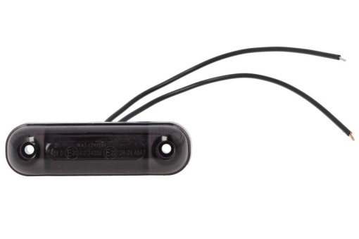 Lumina delimitare stanga/dreapta, forma: oval, fumuriu/alb, LED, inaltime 24mm; latime 84mm; adancime 25mm lungime cablu 240mm, 12/24V (IP6K9K)