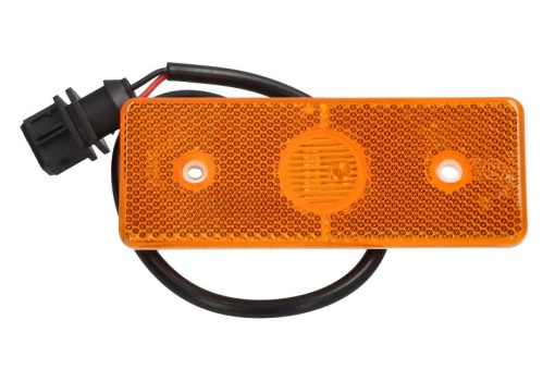 Lumina delimitare stanga/dreapta, portocaliu, LED, inaltime 41mm; latime 120mm; adancime 7mm lungime cablu 300mm, fara prindere, 24V (cu fire, conector: AMP 2PIN) potrivit MERCEDES TOURINO (O 510) 01.96- - Img 1