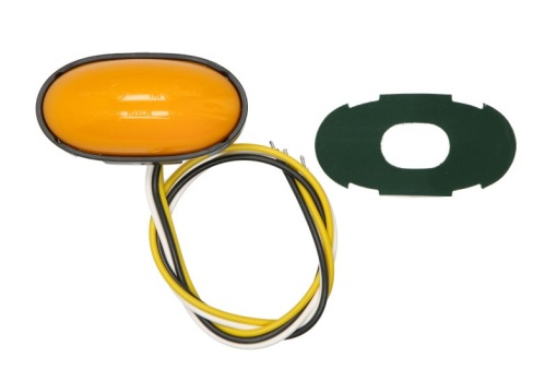 Lumini clarificare stanga/dreapta, forma: oval, portocaliu, LED, inaltime 75mm; latime 39,5mm; adancime 31mm, suprafata/to screw, lungime cablu 380mm, fara relief, 12/24V (tip: neon; cu functie de semnalizator lateral, IP6K9K)