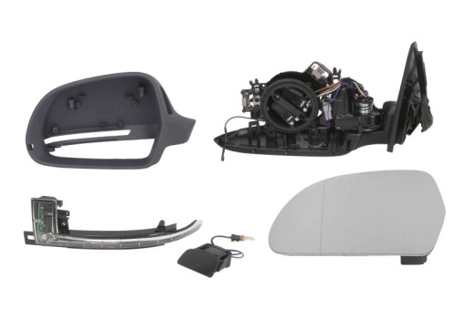 Oglinda stanga electric, asferic, cu incalzire, asistent de schimbare a benzii, grund, rabatabil electric, cu semnalizator potrivit AUDI Q3 8U 06.11-07.18