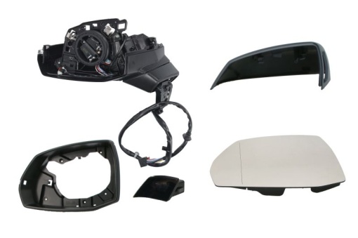 Oglinda stanga (electric, cu memorie, asferic, cu incalzire, asistent pentru schimbarea benzii, subacoperit, pliabil electric, cu semnalizator) potrivit AUDI Q5 FY, Q5 FYT 01.17-