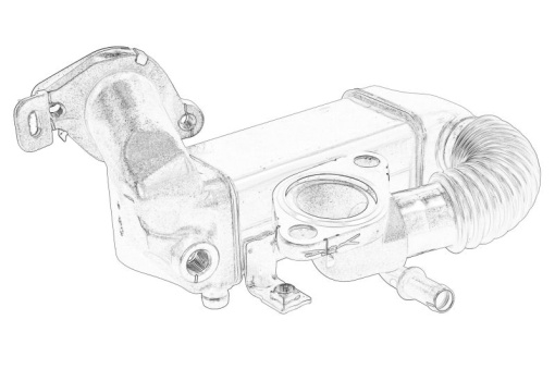 Radiator gaze evacuare potrivit FIAT TALENTO; NISSAN NV300, QASHQAI I; OPEL VIVARO B; RENAULT ESPACE V, FLUENCE, GRAND SCENIC III, GRAND SCENIC IV, KADJAR, KOLEOS II, MEGANE 1.6D 04.11-